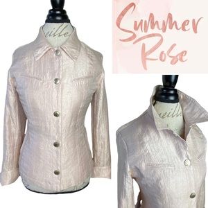 Metallic Dusty Rose VINTAGE Satin Blazer